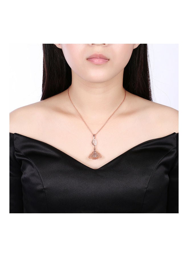 Perfii Rhodium Plated Ziron Studded Pendant Necklace - Image 3