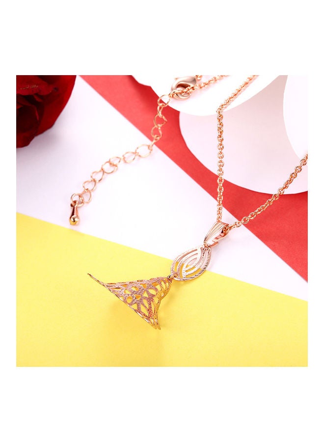 Perfii Rhodium Plated Ziron Studded Pendant Necklace - Image 4