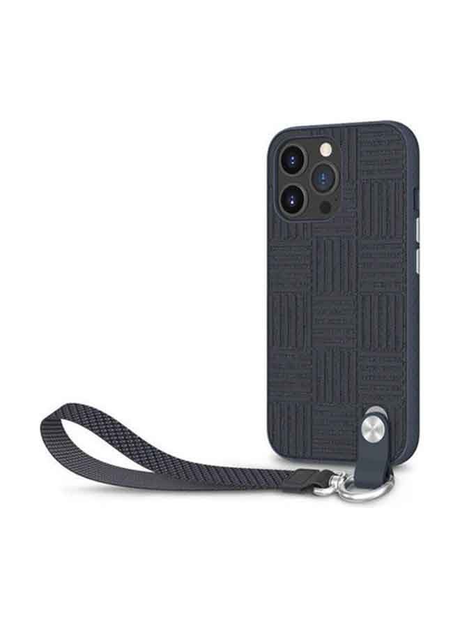 Moshi - Slim Case With Wrist Strap For iPhone 13 Pro Midnight Blue - Image 1