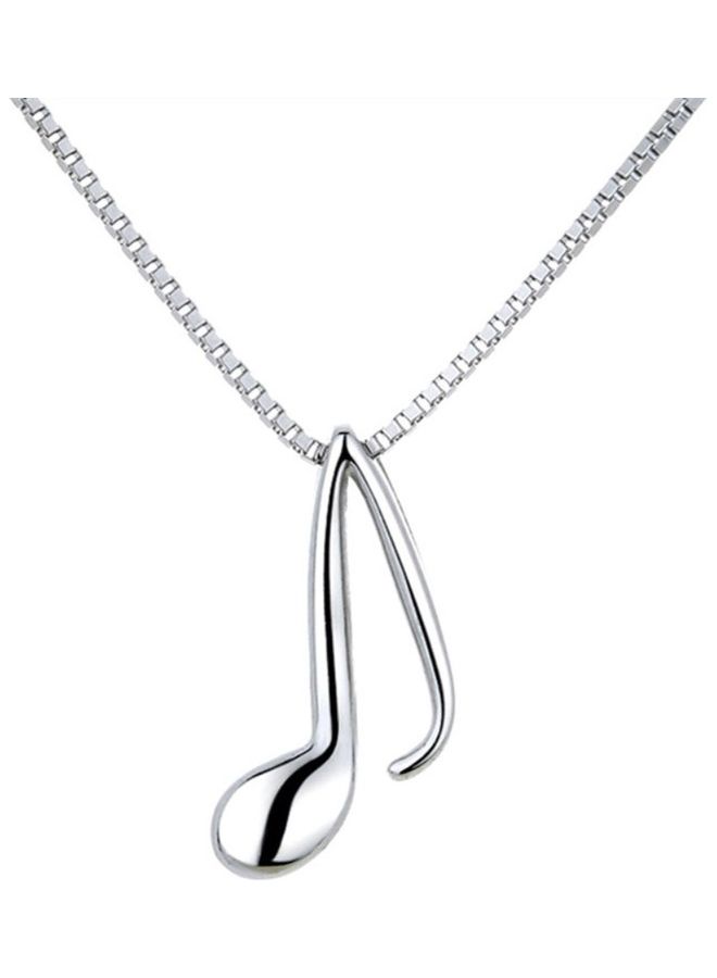 Perfii Rhodium Plated Ziron Studded Pendant Necklace - Image 1