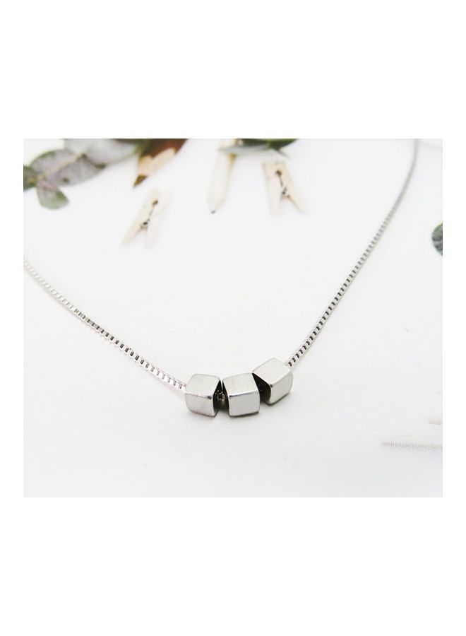بيرفيي S925 Sterling Silver Crystal Studded Pendant Necklace  - Image 3
