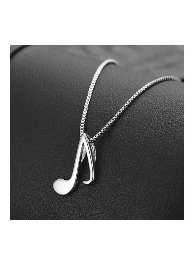 Perfii Rhodium Plated Ziron Studded Pendant Necklace - Image 5