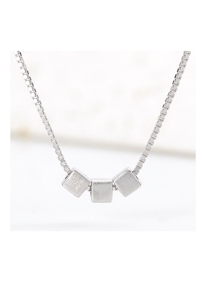 بيرفيي S925 Sterling Silver Crystal Studded Pendant Necklace  - Image 5