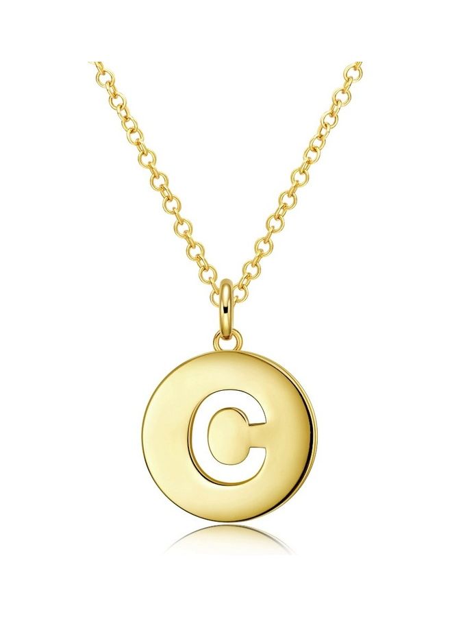 Perfii Rhodium Plated Ziron Studded Pendant Necklace - Image 1