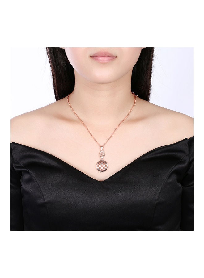 Perfii Rhodium Plated Ziron Studded Pendant Necklace - Image 3