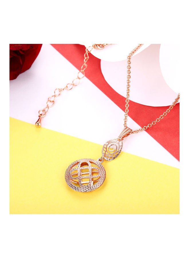 Perfii Rhodium Plated Ziron Studded Pendant Necklace - Image 4