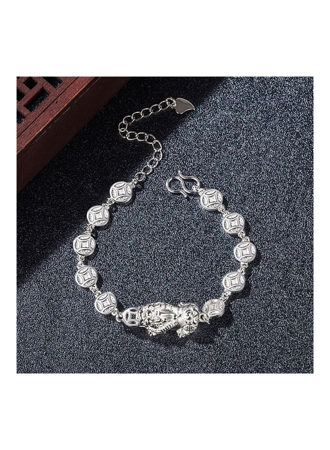 Perfii Rhodium Plated Cubic Ziron Stylish Bracelet - Image 4