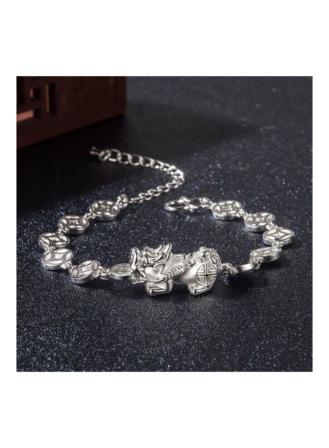 Perfii Rhodium Plated Cubic Ziron Stylish Bracelet - Image 2