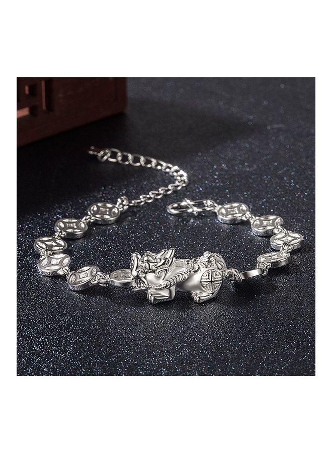 Perfii Rhodium Plated Cubic Ziron Stylish Bracelet - Image 5