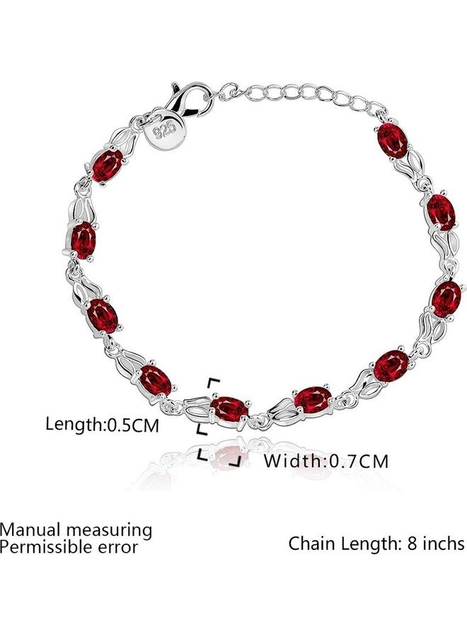 Perfii Rhodium Plated Cubic Ziron Stylish Bracelet - Image 2