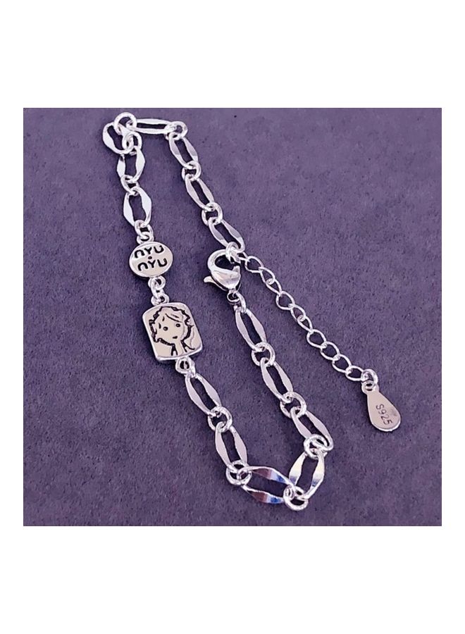 Perfii Rhodium Plated Cubic Ziron Stylish Bracelet - Image 3