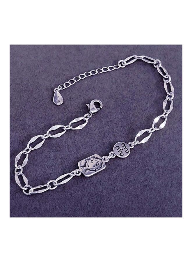 Perfii Rhodium Plated Cubic Ziron Stylish Bracelet - Image 4