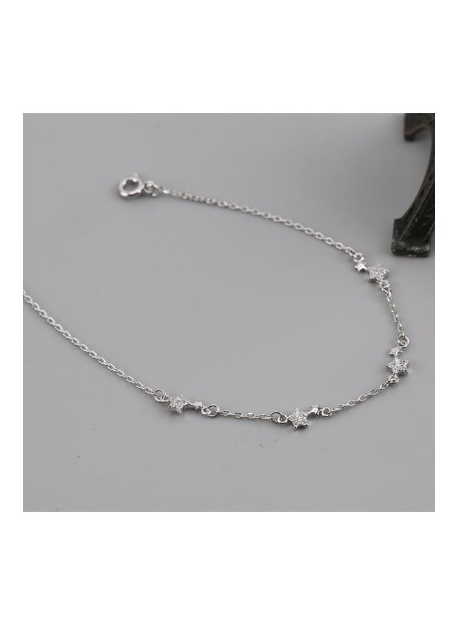 Perfii Rhodium Plated Cubic Ziron Stylish Bracelet - Image 4