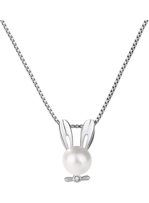 S925 Sterling Silver Crystal Studded Pendant Necklace