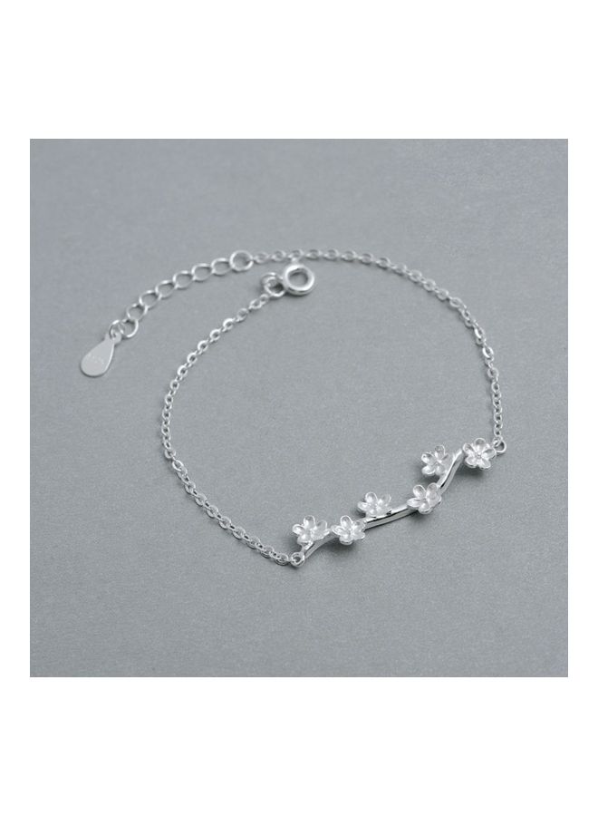 Perfii Rhodium Plated Cubic Ziron Stylish Bracelet - Image 5