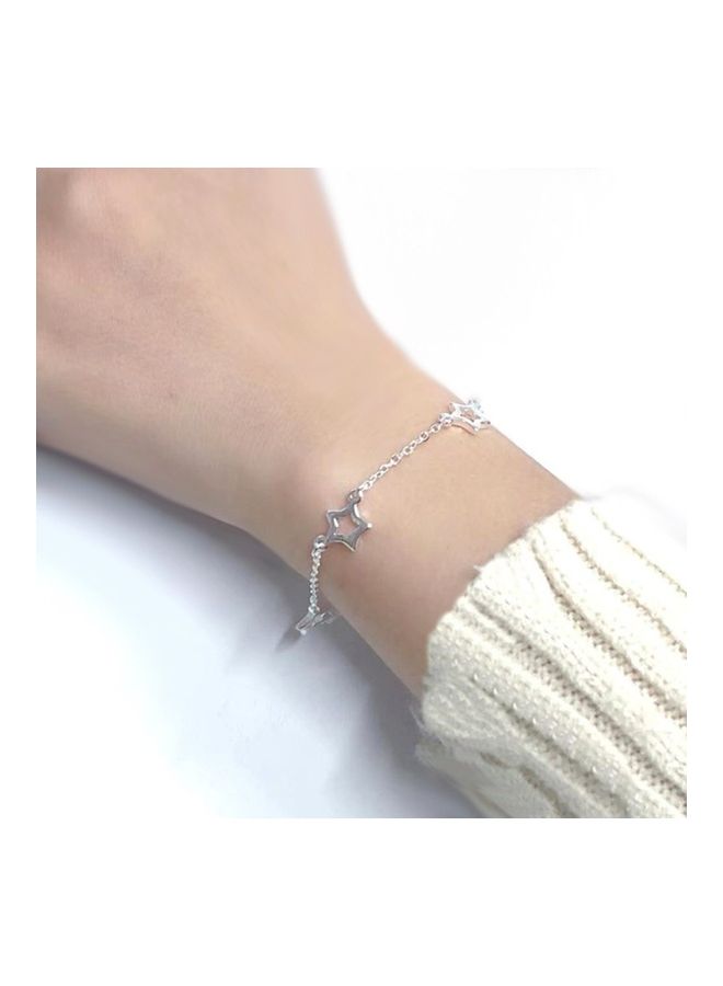 Perfii Rhodium Plated Cubic Ziron Stylish Bracelet - Image 3