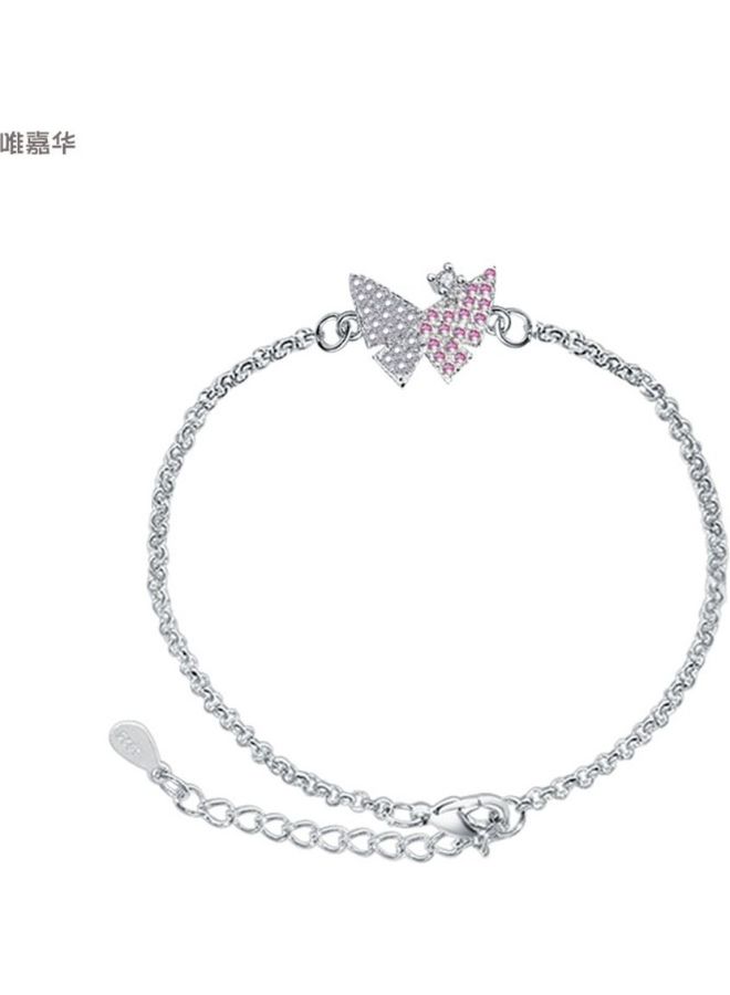 بيرفيي Rhodium Plated Cubic Ziron Stylish Bracelet - Image 1