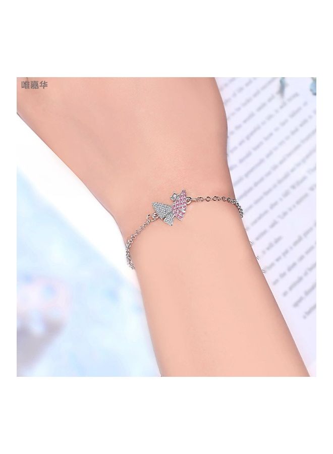 بيرفيي Rhodium Plated Cubic Ziron Stylish Bracelet - Image 4