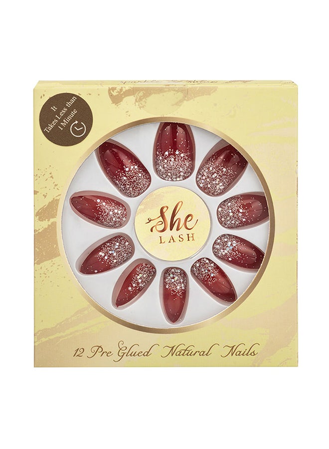 She LASH - PRE GLUED NAILS Ruby - Image 1