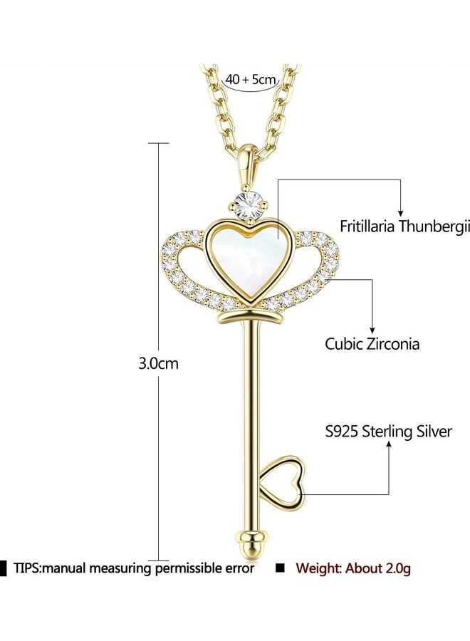 Perfii - S925 Sterling Silver Crystal Studded Pendant Necklace - Image 1