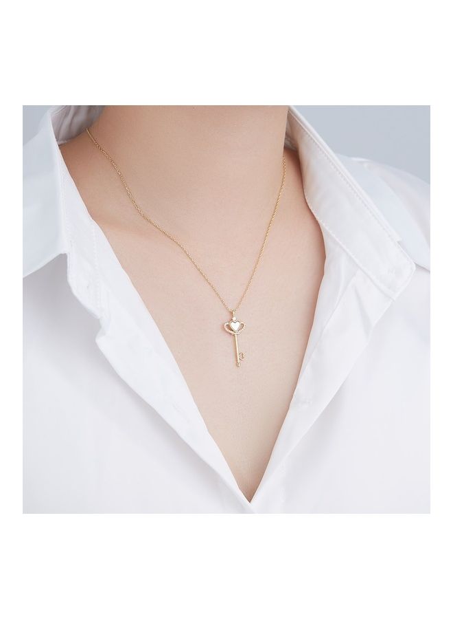 Perfii - S925 Sterling Silver Crystal Studded Pendant Necklace - Image 1