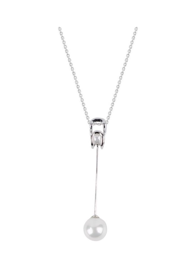 بيرفيي S925 Sterling Silver Crystal Studded Pendant Necklace - Image 1