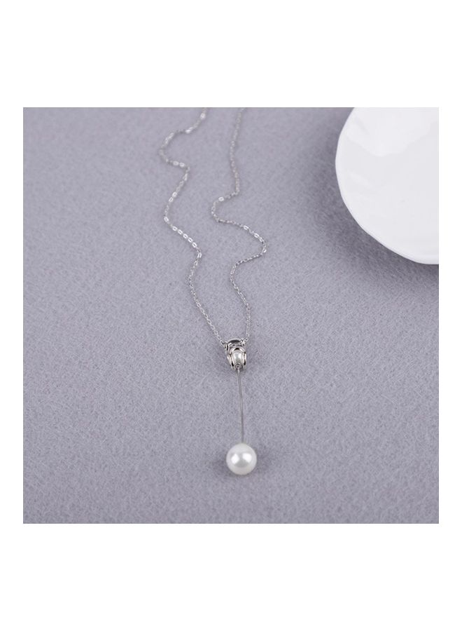 بيرفيي S925 Sterling Silver Crystal Studded Pendant Necklace - Image 4