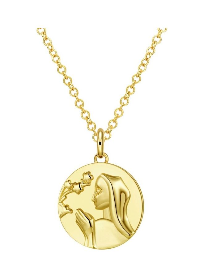 Perfii Rhodium Plated Ziron Studded Pendant Necklace - Image 1