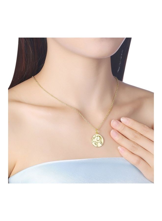 Perfii Rhodium Plated Ziron Studded Pendant Necklace - Image 3