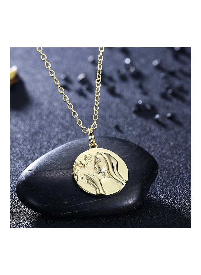 Perfii Rhodium Plated Ziron Studded Pendant Necklace - Image 4