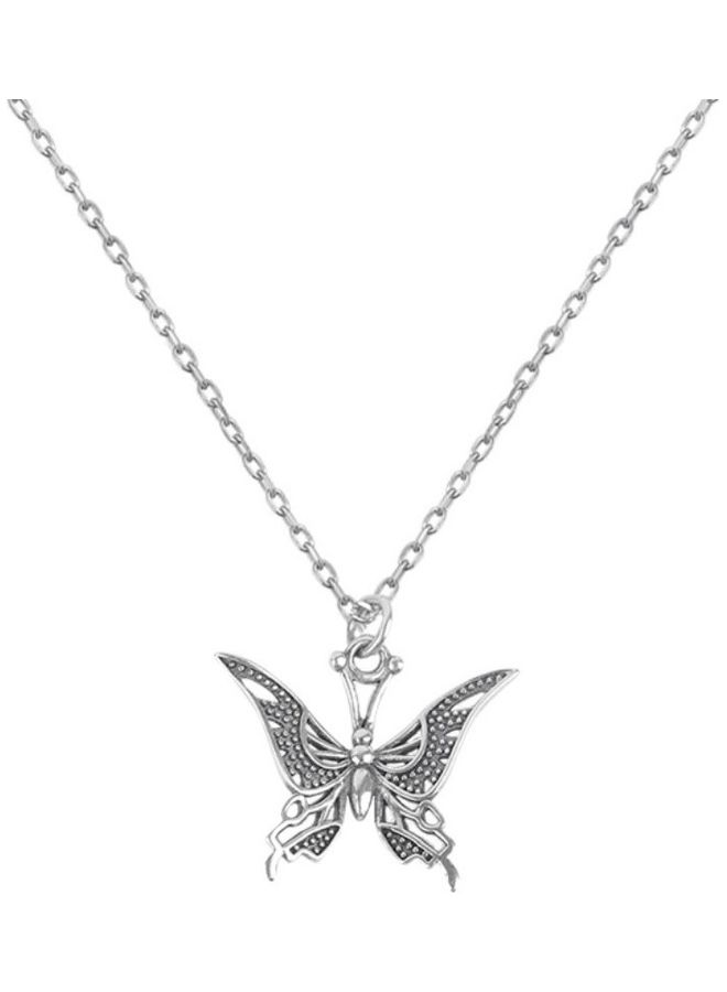 Perfii S925 Sterling Silver Crystal Studded Pendant Necklace - Image 1