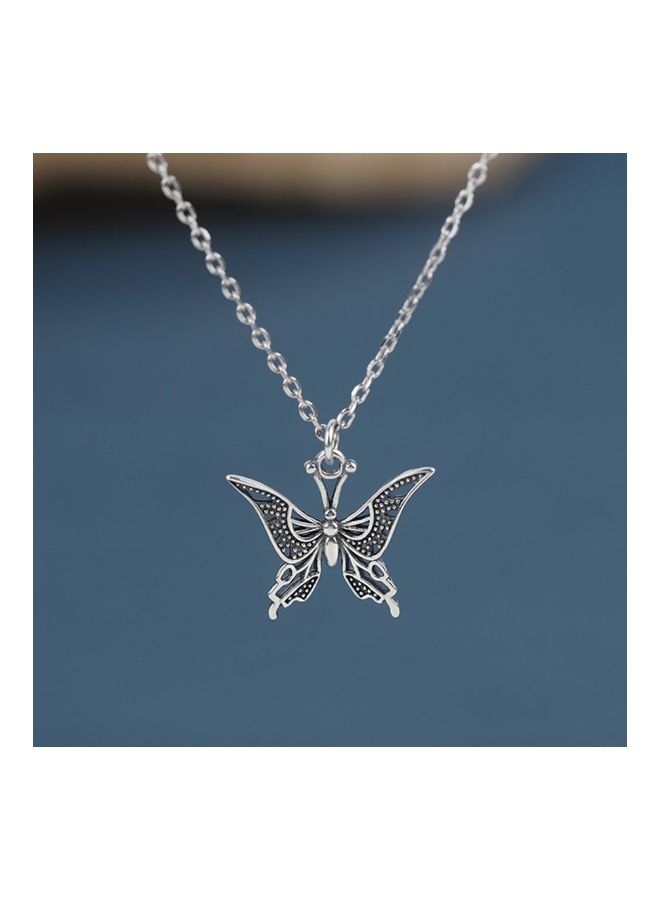 Perfii S925 Sterling Silver Crystal Studded Pendant Necklace - Image 3