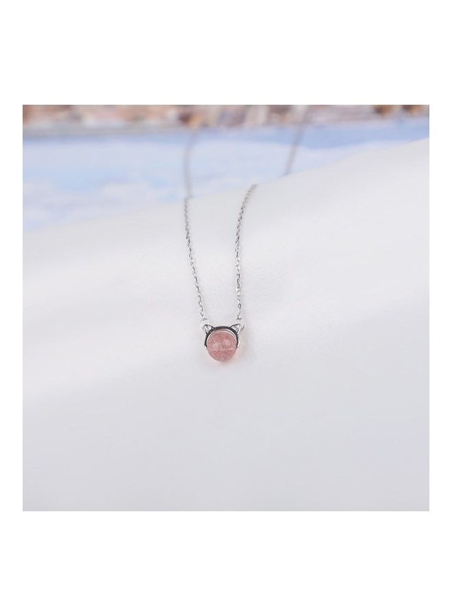 Perfii S925 Sterling Silver Crystal Studded Pendant Necklace - Image 5