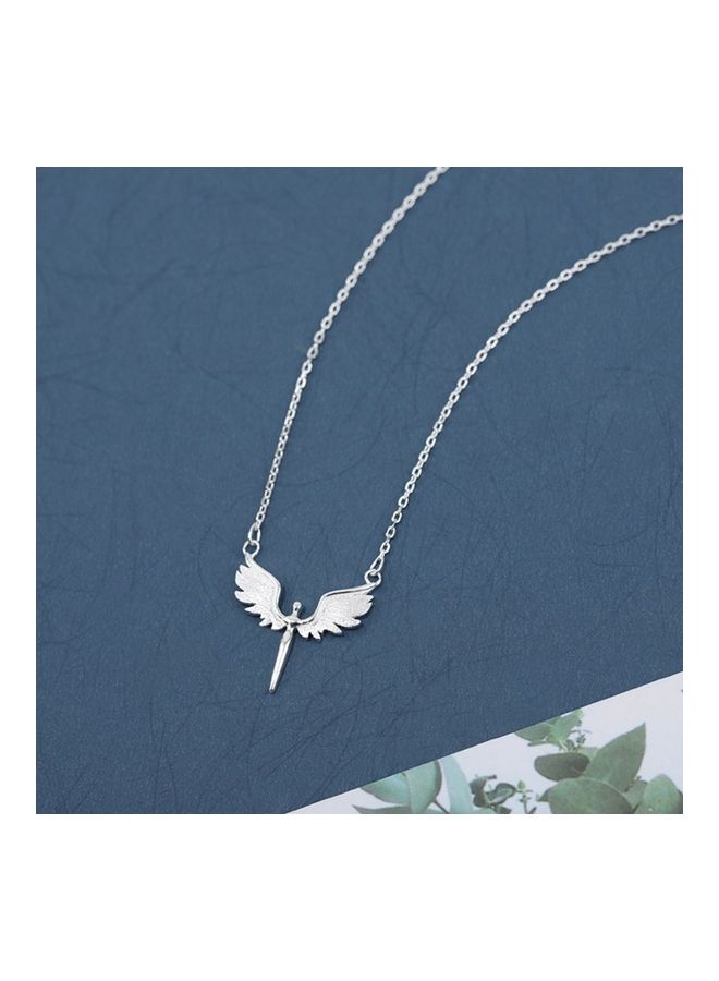 Perfii S925 Sterling Silver Crystal Studded Pendant Necklace - Image 4