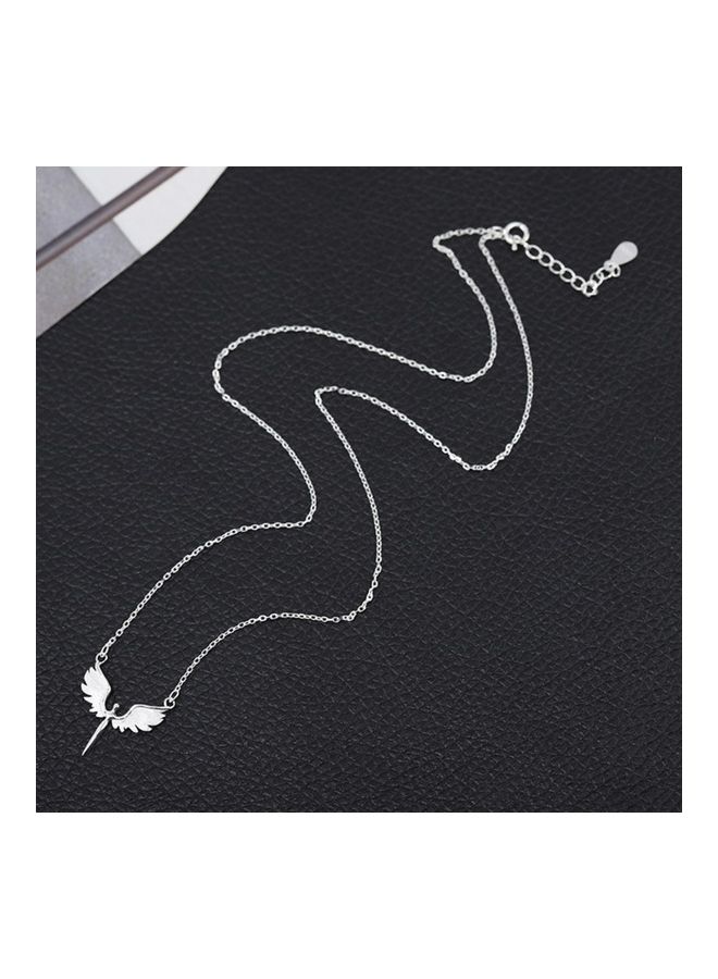 Perfii S925 Sterling Silver Crystal Studded Pendant Necklace - Image 5