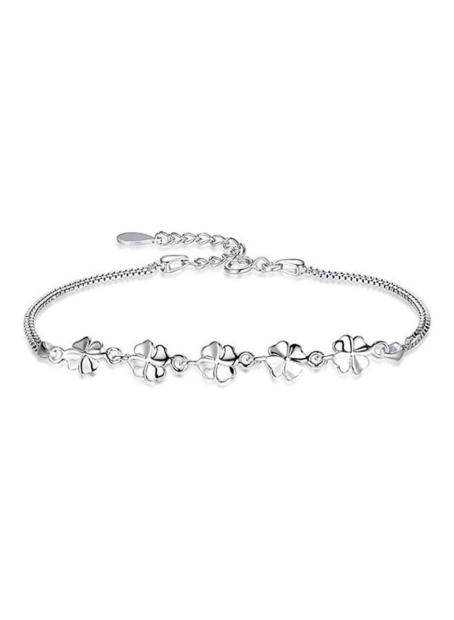 Perfii Rhodium Plated Cubic Ziron Stylish Bracelet - Image 1