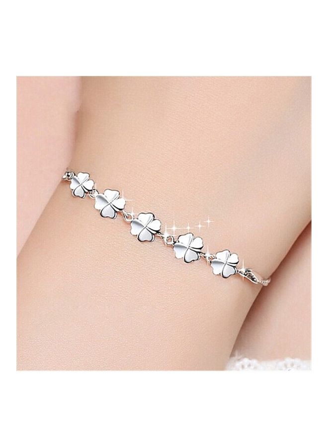 Perfii Rhodium Plated Cubic Ziron Stylish Bracelet - Image 2