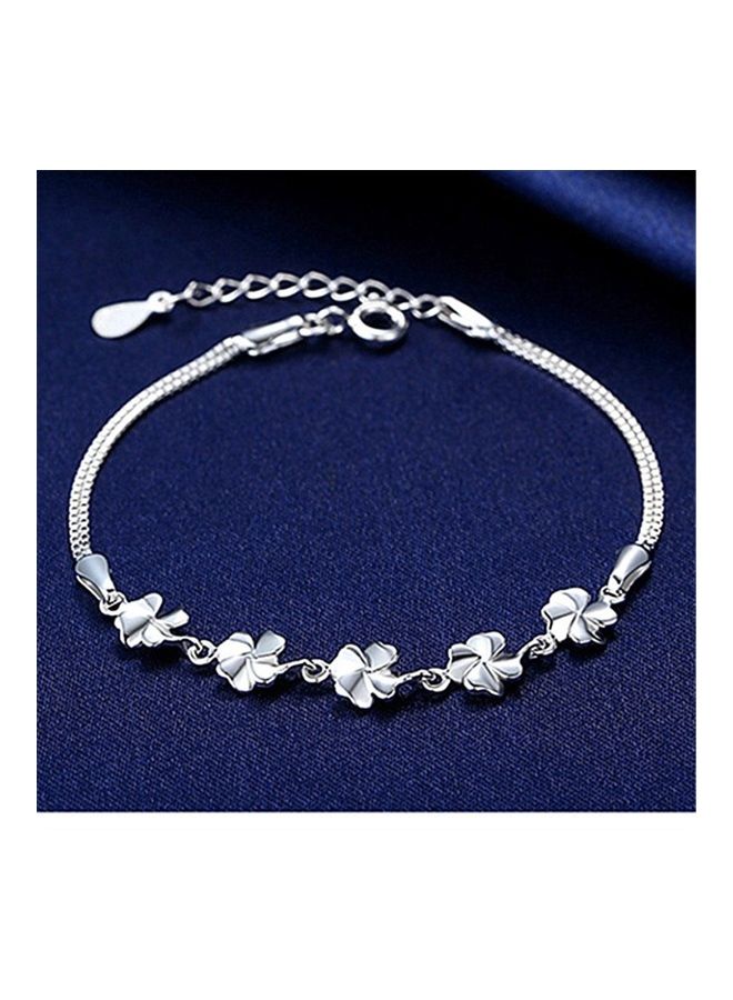 Perfii Rhodium Plated Cubic Ziron Stylish Bracelet - Image 4
