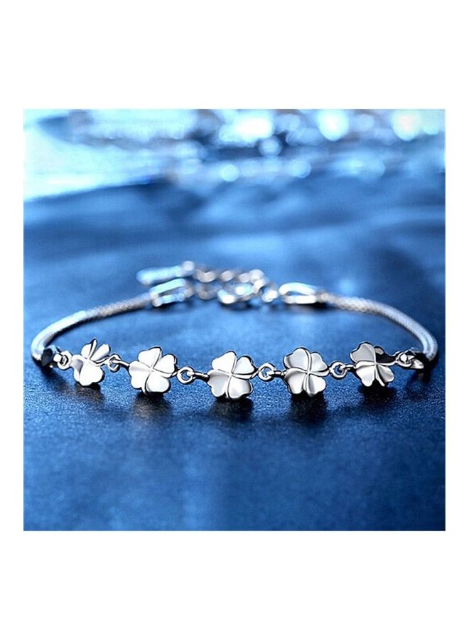 Perfii Rhodium Plated Cubic Ziron Stylish Bracelet - Image 5