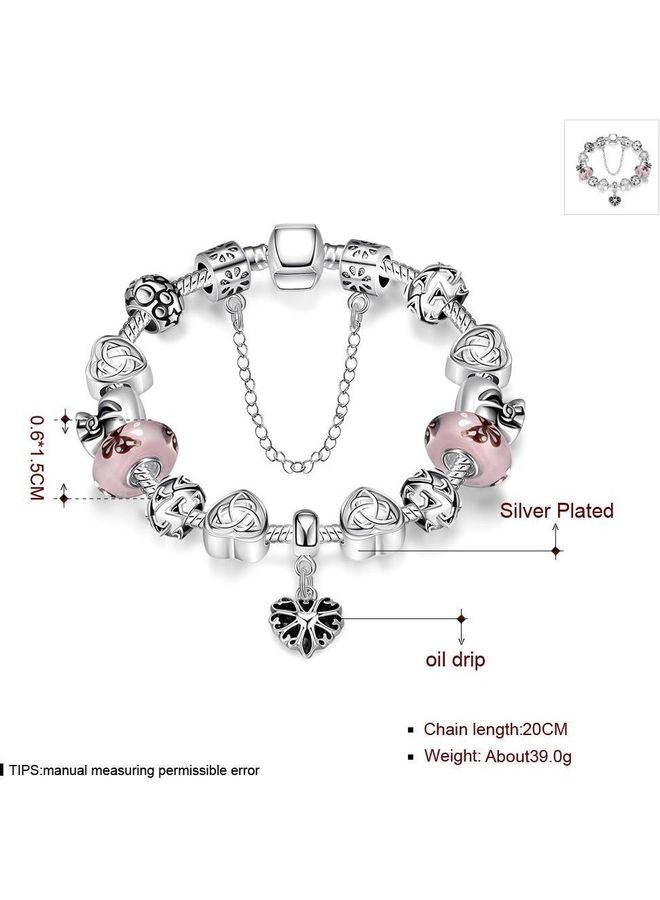 Perfii Rhodium Plated Cubic Ziron Stylish Bracelet - Image 2