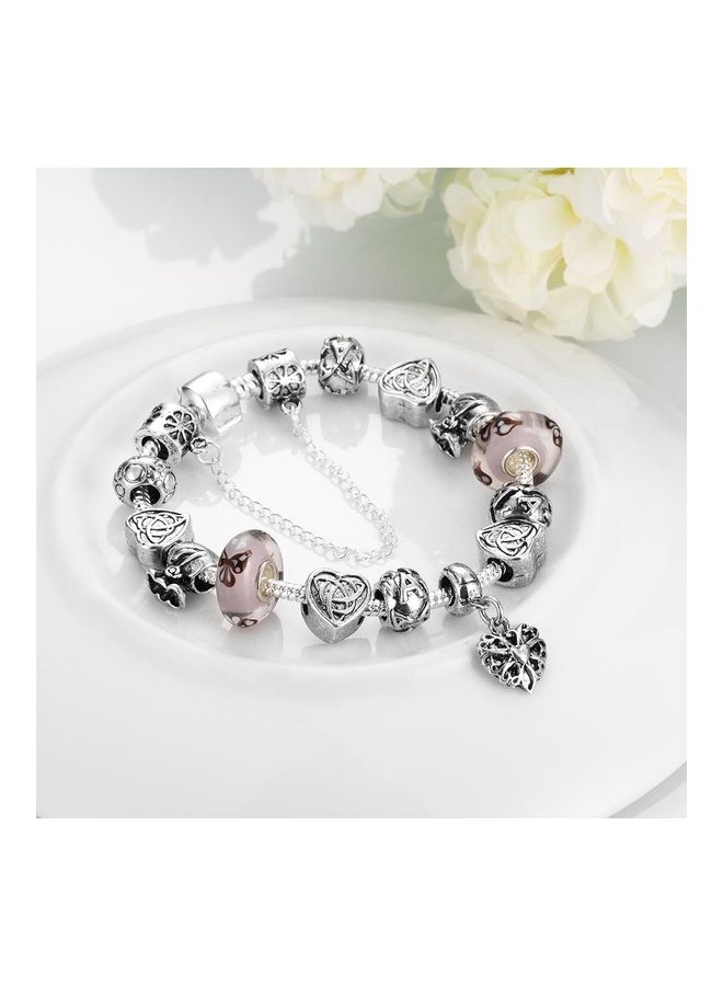 Perfii Rhodium Plated Cubic Ziron Stylish Bracelet - Image 4