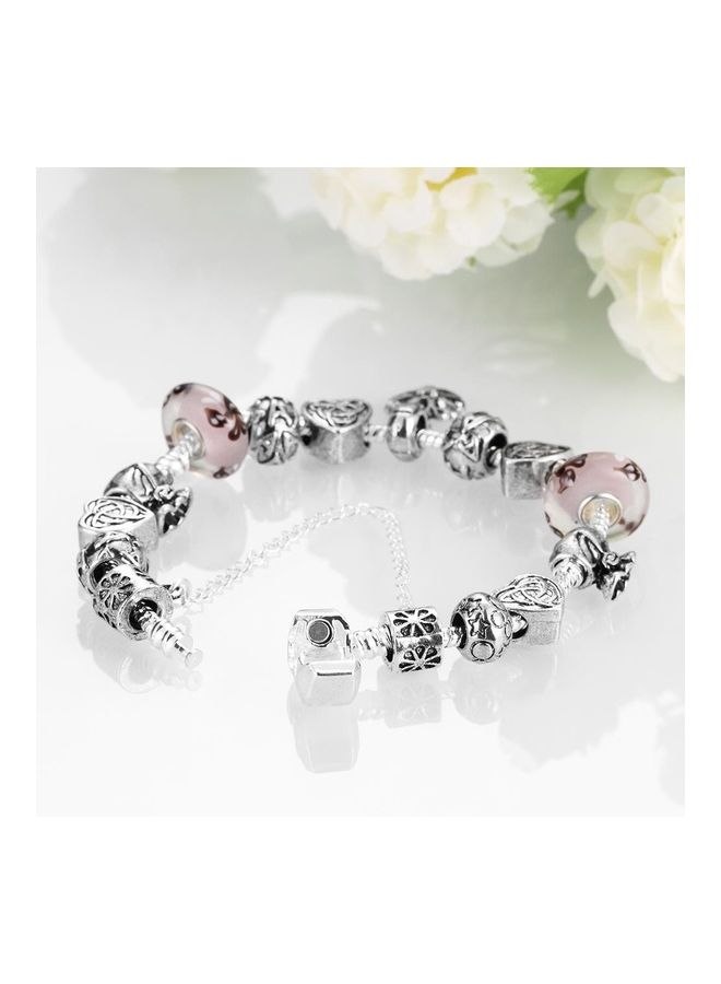 Perfii Rhodium Plated Cubic Ziron Stylish Bracelet - Image 5