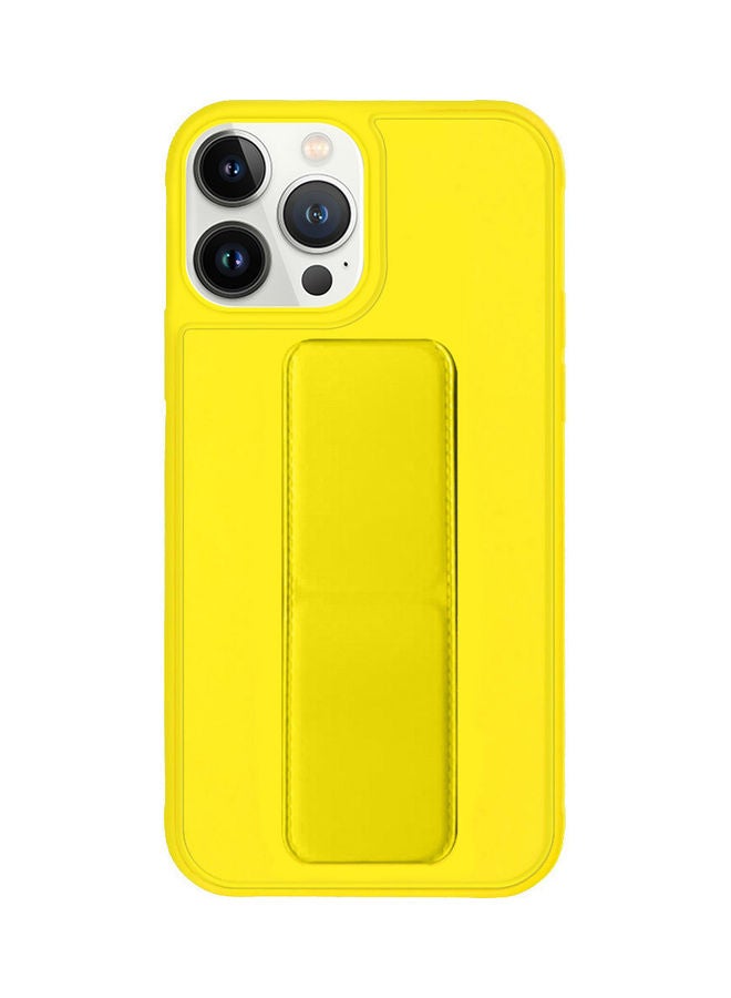 MARGOUN Protective Case Cover With Finger Grip Stand For iPhone 13 Pro Yellow - Image 1
