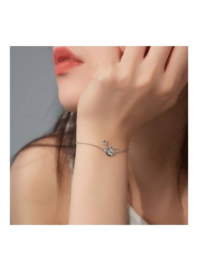 Perfii Rhodium Plated Cubic Ziron Stylish Bracelet - Image 3