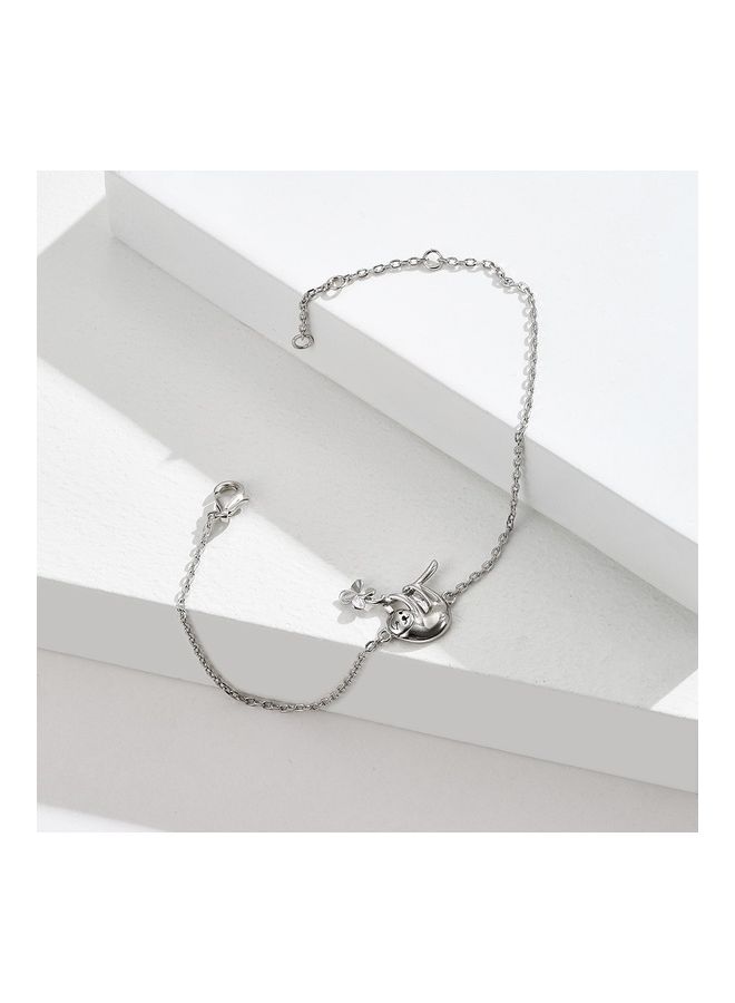 Perfii Rhodium Plated Cubic Ziron Stylish Bracelet - Image 4