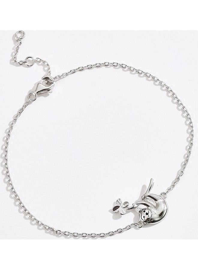 Perfii Rhodium Plated Cubic Ziron Stylish Bracelet - Image 5