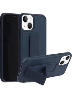 MARGOUN Protective Case Cover With Finger Grip Stand For iPhone 13 Dark Blue  - Image 2