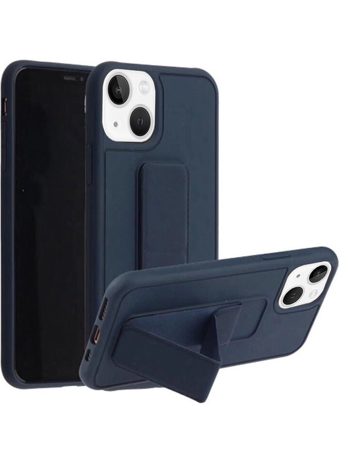 MARGOUN Protective Case Cover With Finger Grip Stand For iPhone 13 Dark Blue  - Image 2