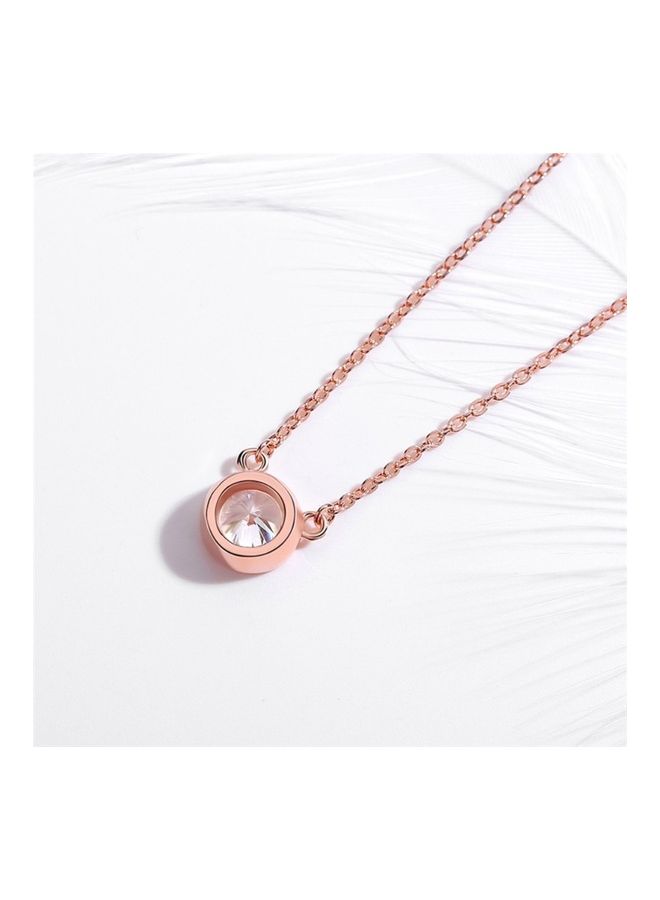 Perfii - S925 Sterling Silver Crystal Studded Pendant Necklace - Image 1