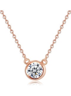 S925 Sterling Silver Crystal Studded Pendant Necklace